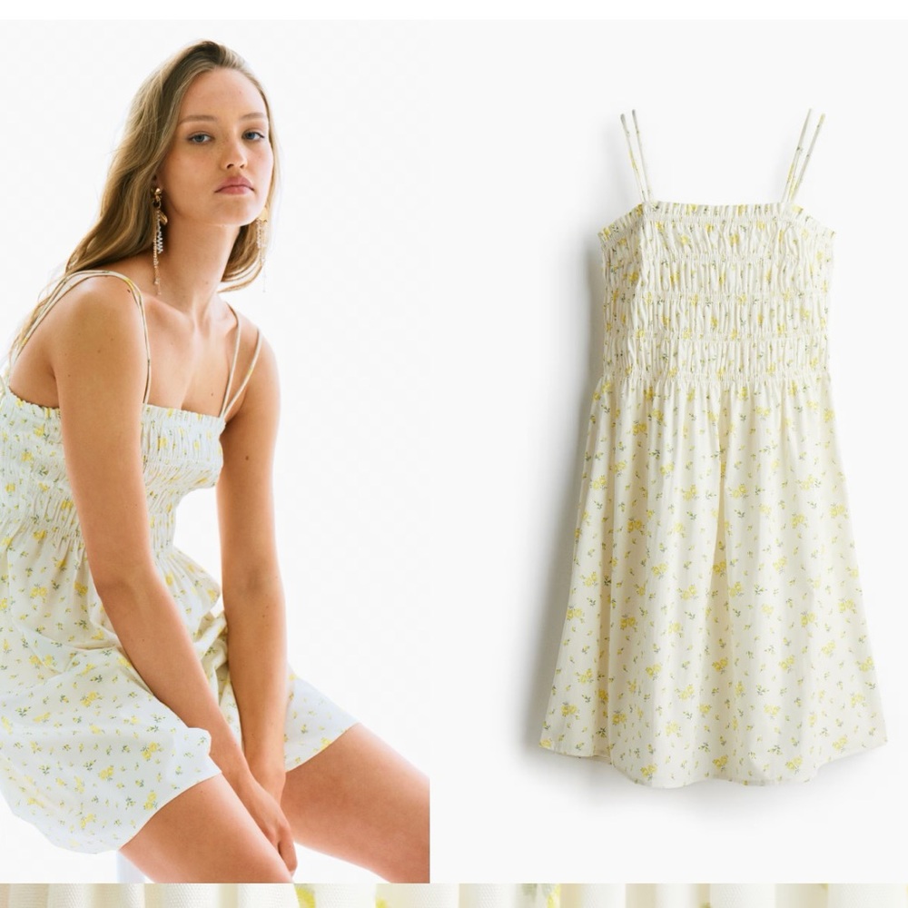 Bundle of Two Smocked Bodice Cotton Dresses H&M - Picture 3 of 14